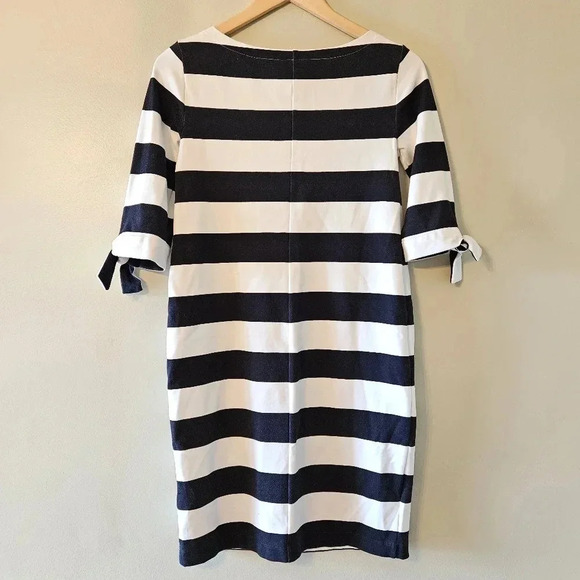 Lauren Ralph Lauren Striped Quarter Sleeve Mini Black and White Casual Dress XS - Picture 8 of 11